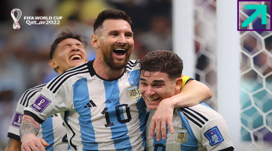 Com brilho de Messi e Álvarez, Argentina chega à final da Copa 1