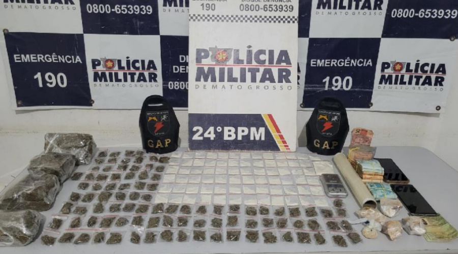 Polícia Militar apreende 176 porções de drogas e R$ 8 mil em dinheiro em Cuiabá 1