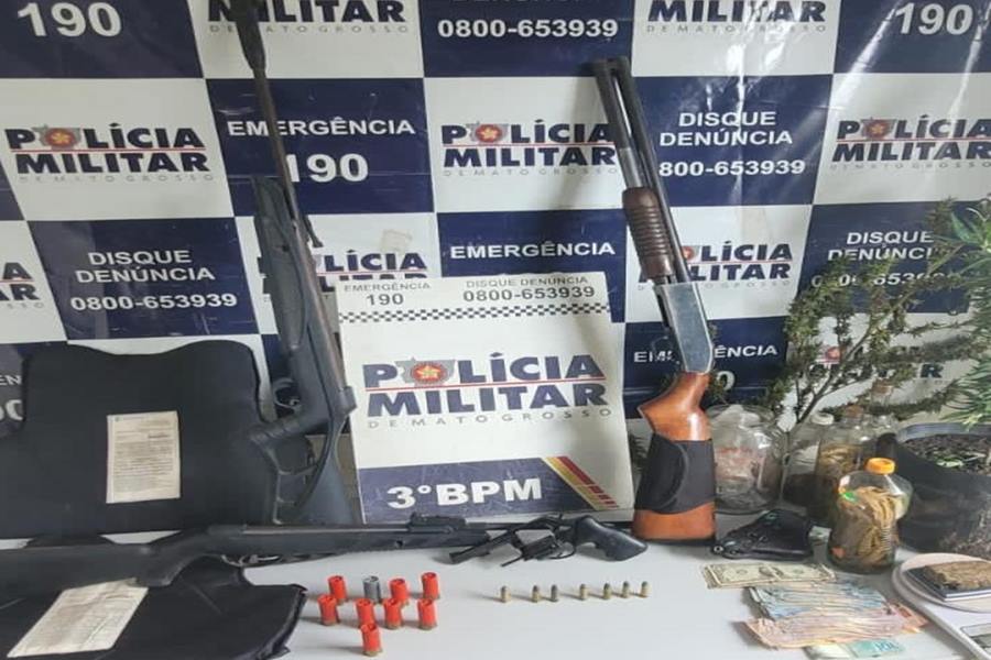 Polícia Militar desarticula quadrilha e apreende armas de fogo, munições e drogas 1