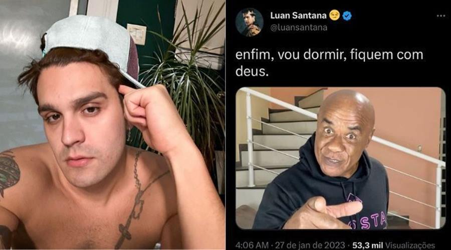 Perfil de Luan Santana é invadido, e hacker publica foto de Kid Bengala 1