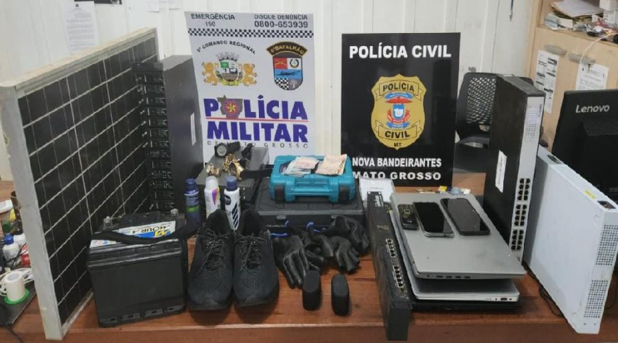 Polícia Civil prende três pessoas envolvidas em furtos em comércios em distrito em Nova Bandeirantes 1