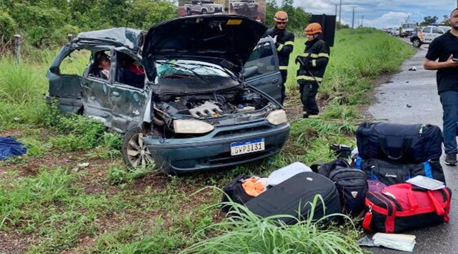 Três homens morrem em colisão envolvendo automóvel e ônibus na estrada da Guia em Cuiabá 1