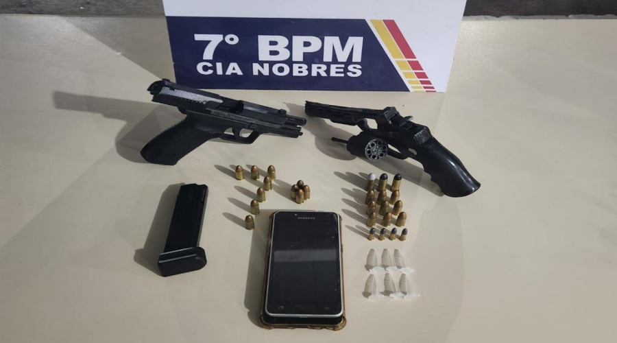 Três suspeitos foram presos pela PM por participação em tentativa de homicídio, armas e munições foram apreendidas 1