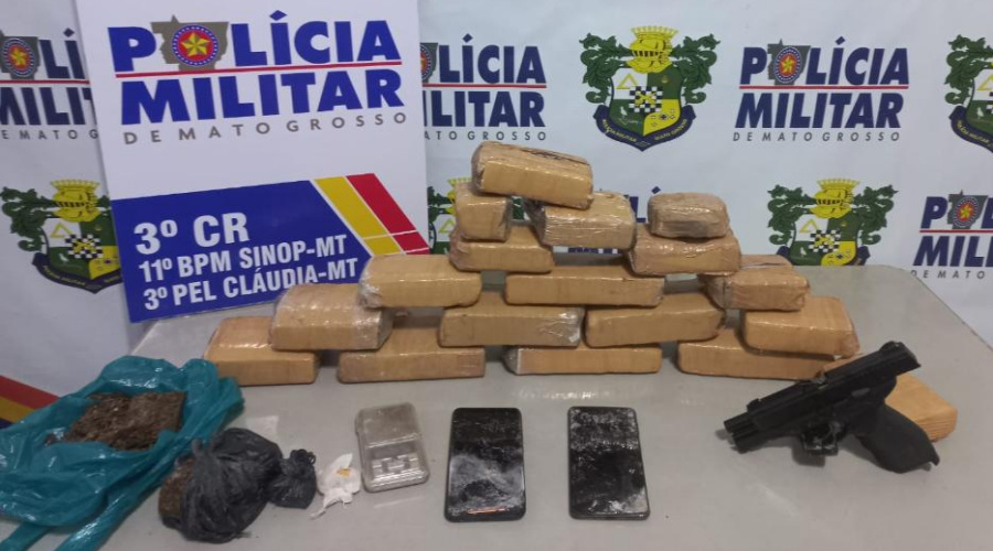 Polícia Militar prende três pessoas por tráfico e apreende 19 tabletes de maconha 1