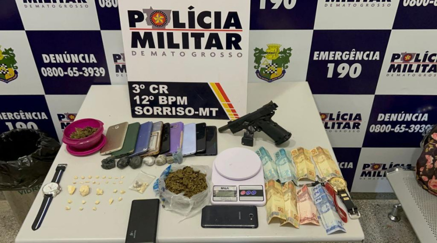 Polícia Militar prende sete membros de organização criminosa com arma e drogas em Sorriso 1