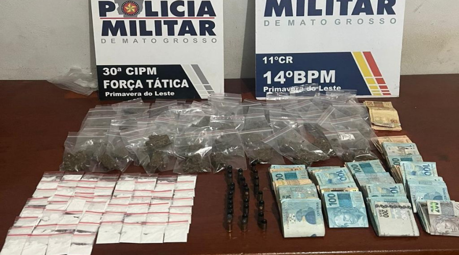 PM prende quatro pessoas por tráfico de drogas e apreende entorpecentes, munições e 20 mil reais 1