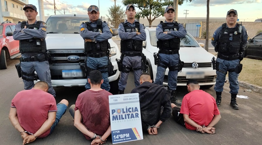 Polícia Militar prende quatro suspeitos por formação de quadrilha e recupera veículos furtados 1