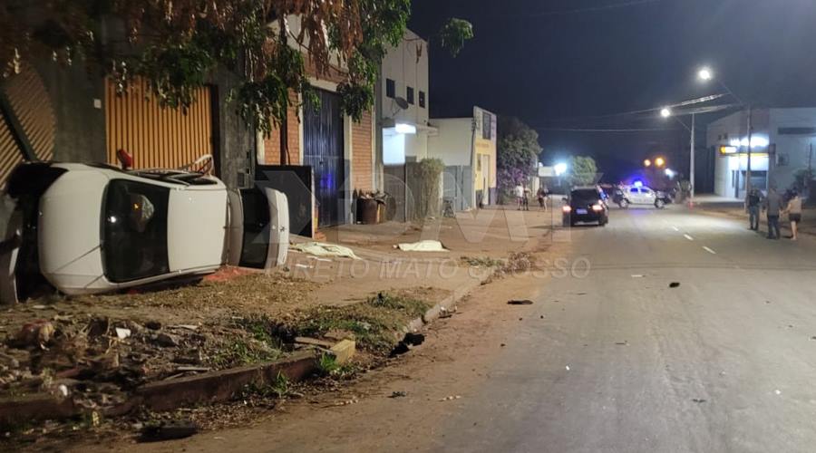 Bandido fugindo da polícia em uma caminhonete roubada bate em carro de família no bairro Jardim Adriana e mata duas crianças 1