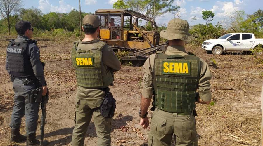 Sema-MT e PM apreendem máquinas usadas em desmatamento ilegal 1