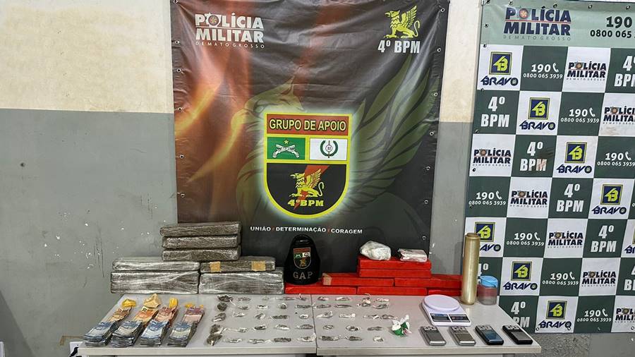 Três pessoas são presas pela Polícia Militar com 16 tabletes de maconha 1