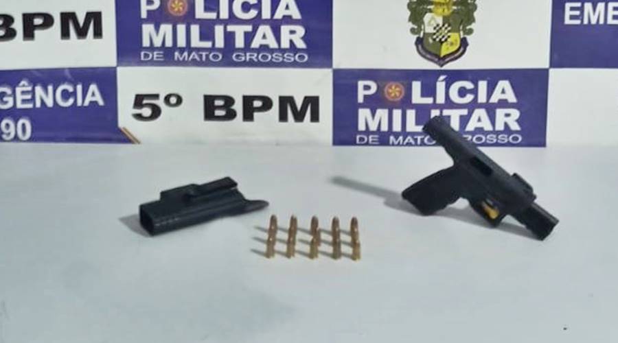 Polícia Militar prende homem com munições e pistola sem documentação em Rondonópolis 1