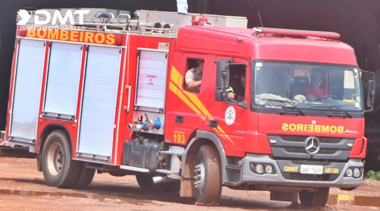 Corpo de Bombeiros age rapido e debela incêndio possivelmente criminoso em uma quitinete em Rondonópolis 1