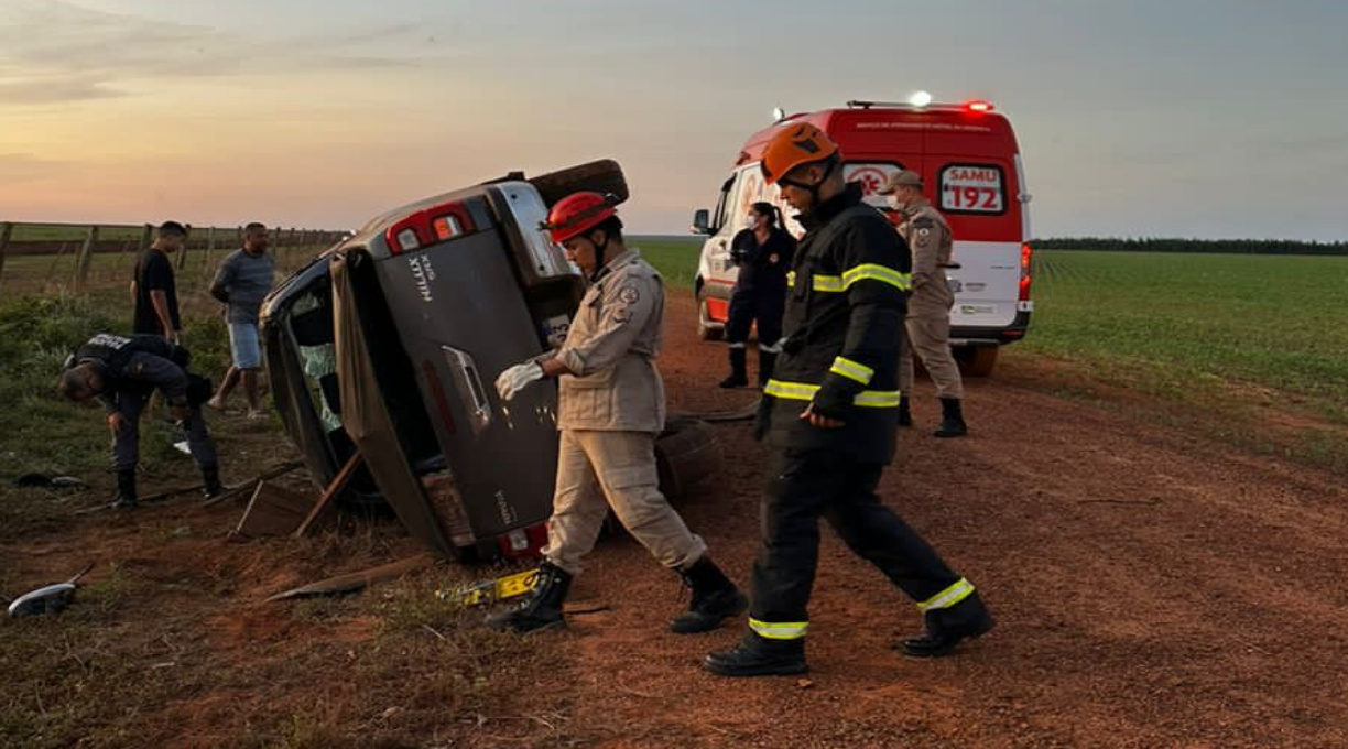 Motorista de Hillux morre após veículo capotar em estrada de terra na região de Jaciara 1