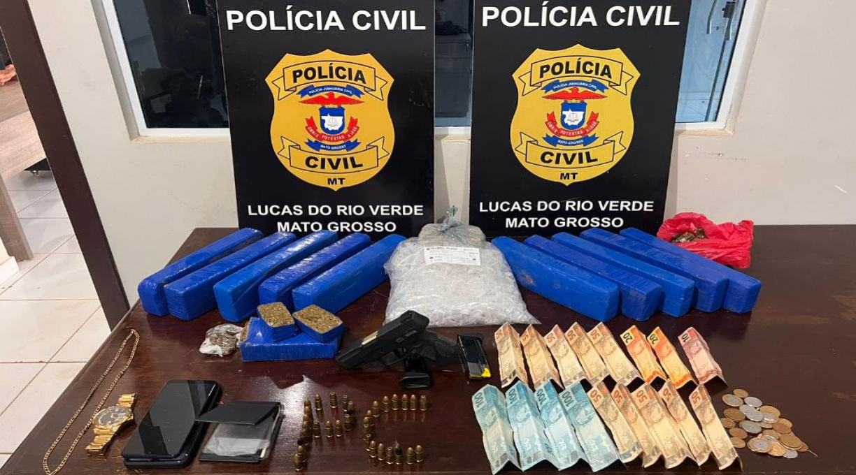 Polícia Civil localiza 10 tabletes de entorpecentes e prende traficante com pistola roubada 1