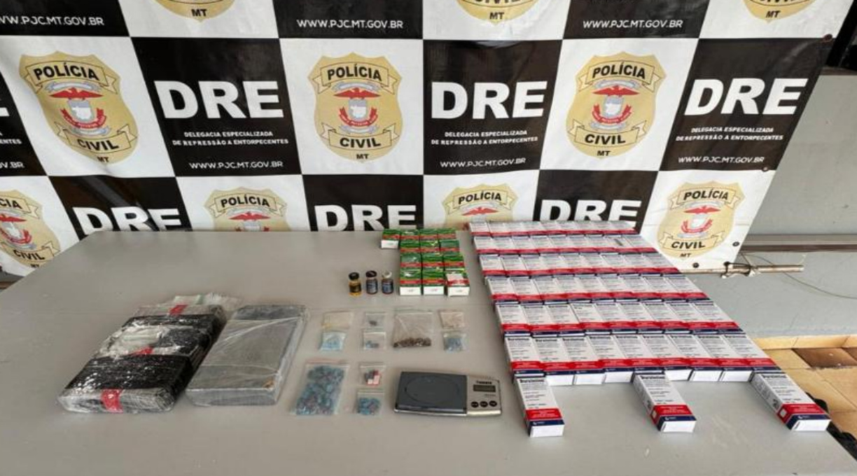 Polícia Civil apreende sete quilos de cocaína e 90 comprimidos de ecstasy em ações distintas em Cuiabá e VG 1