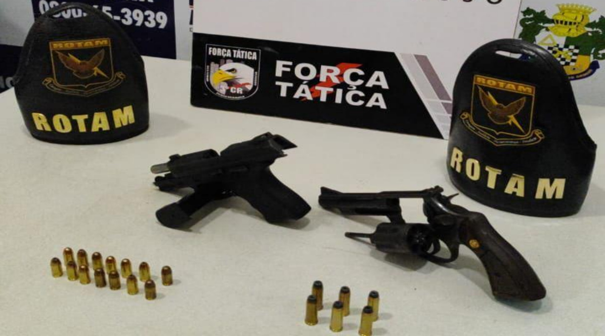 Rotam prende dois homens e apreende armas de fogo e munições em Sorriso 1