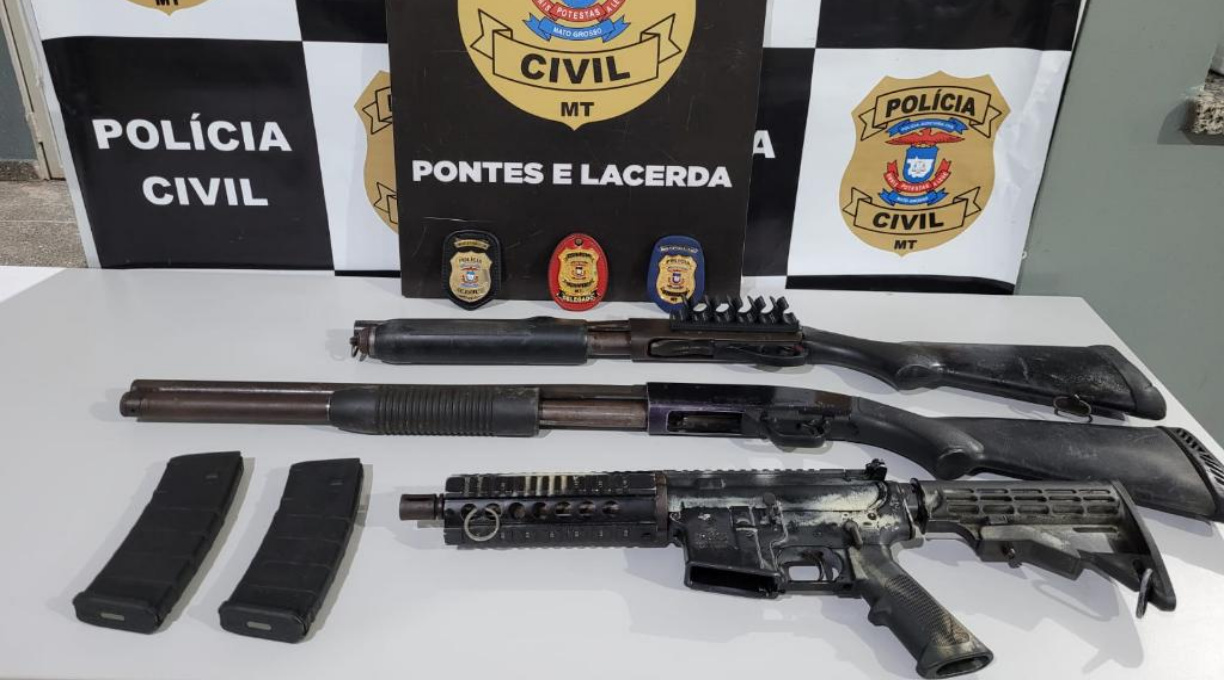 PC apreende três armas de fogo enterradas na casa de integrante de facção criminosa em MT 1