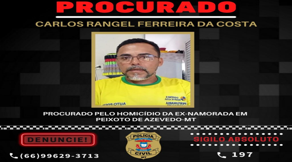 Polícia Civil identifica autor de feminicídio no norte de MT e faz buscas pelo criminoso 1