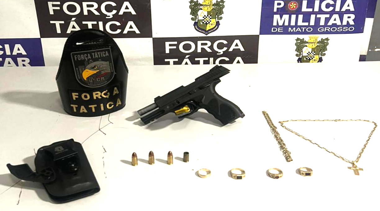 Policia age rápido e prende indivíduo por porte ilegal de arma de fogo e apreende pistola 9mm 1