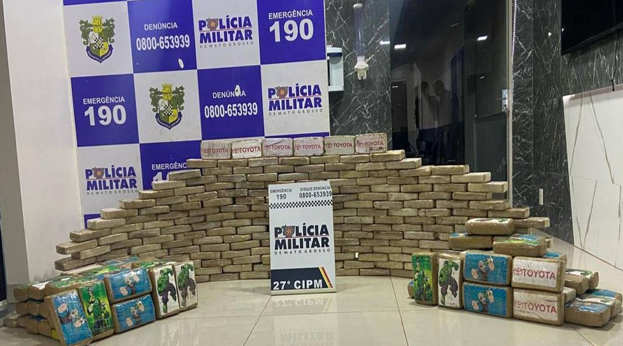 PM e PRF apreendem 300 quilos de drogas escondidos em caminhão em Confresa 1