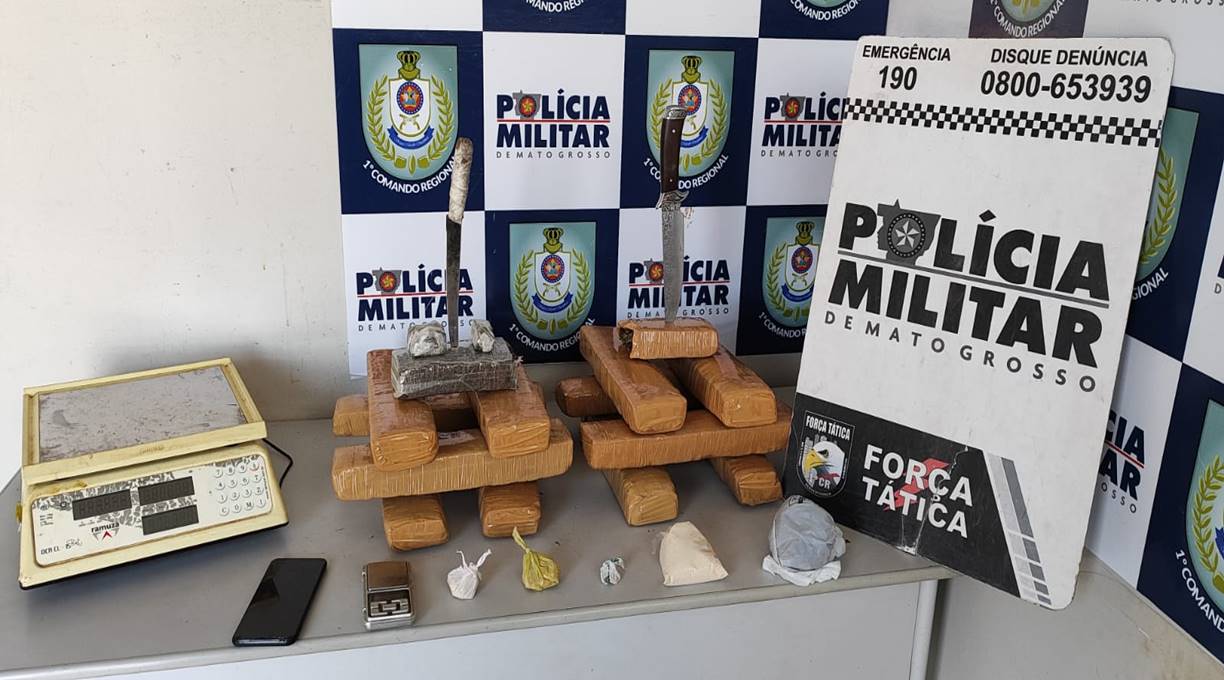 Força Tática prende jovem com 14 tabletes de maconha em Cuiabá 1