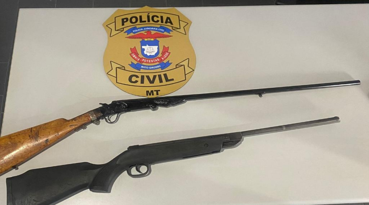 Polícia Civil apreende armas de fogo com homem investigado por violência doméstica contra enteada 1