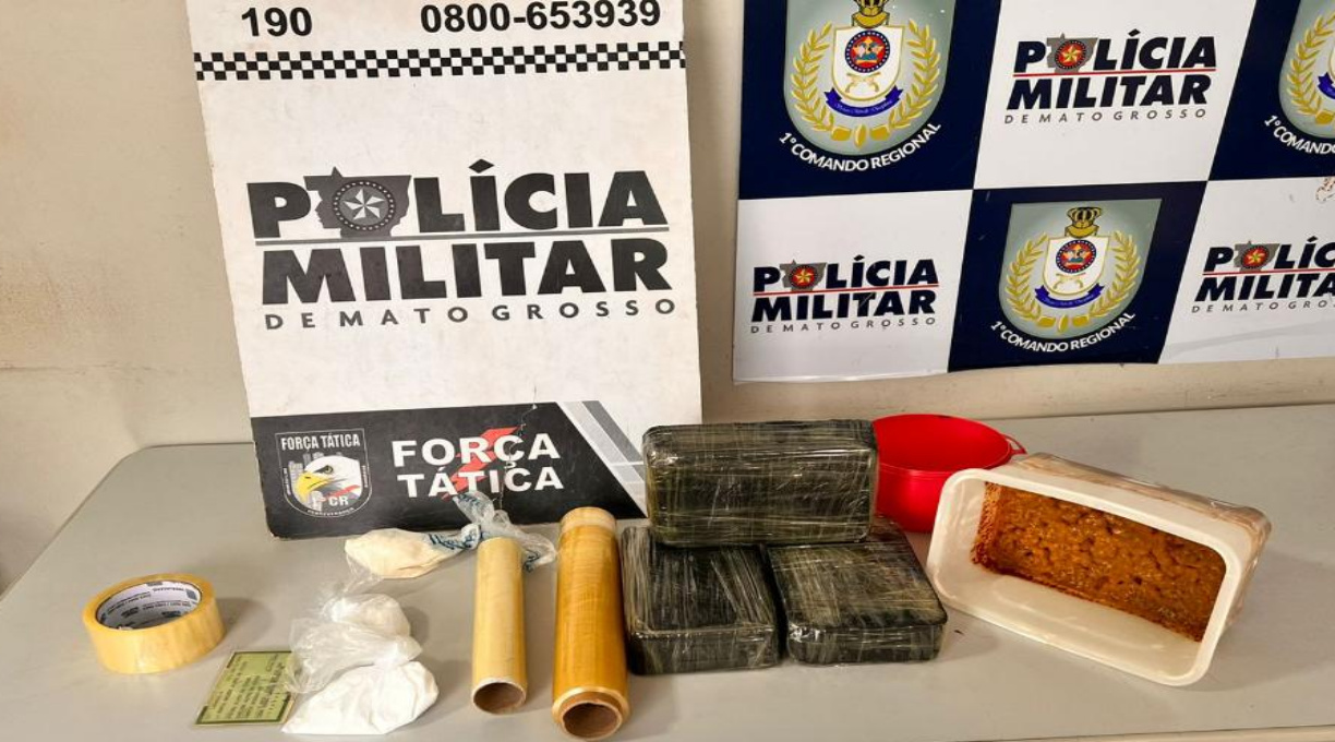 Força Tática prende mulher com tabletes de pasta base de cocaína em Cuiabá 1