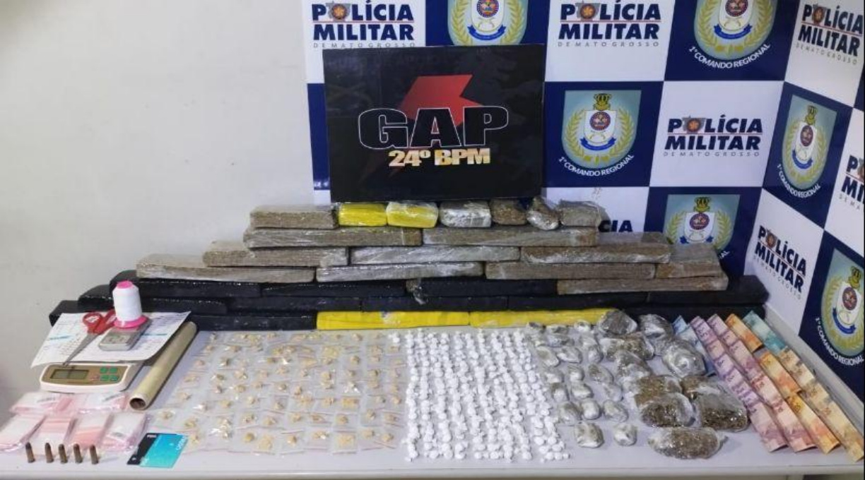 Homem é preso pela Polícia Militar com 22 tabletes de maconha em Cuiabá 1