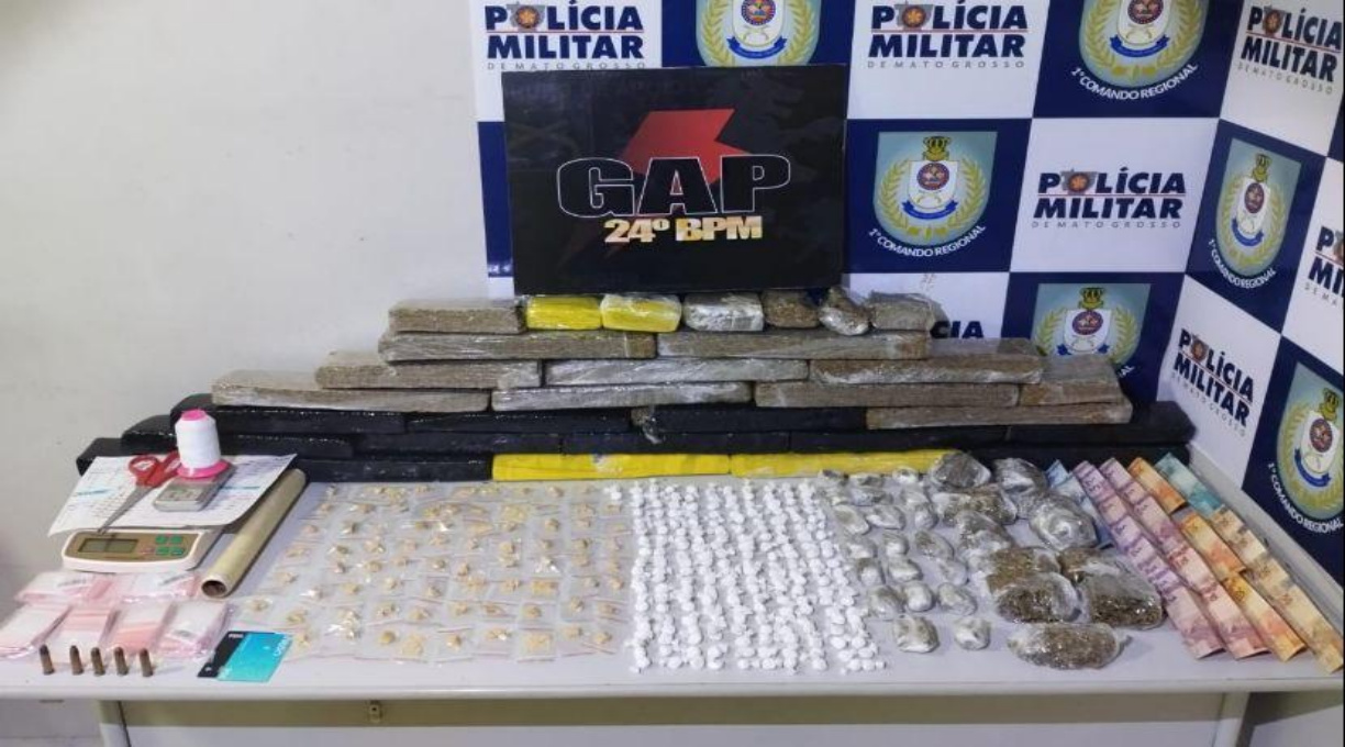 Homem é preso pela Polícia Militar com 22 tabletes de maconha em Cuiabá 1