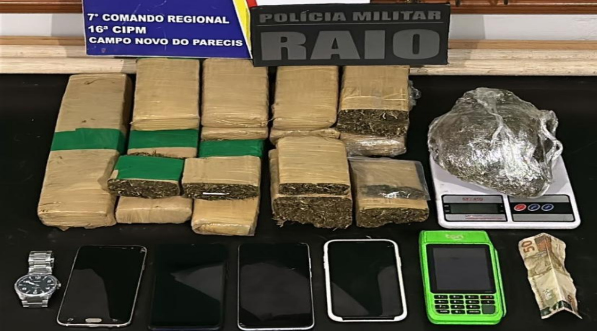 Quadrilha é presa em flagrante pela PM com quase 8kg de maconha em Campo Novo do Parecis 1