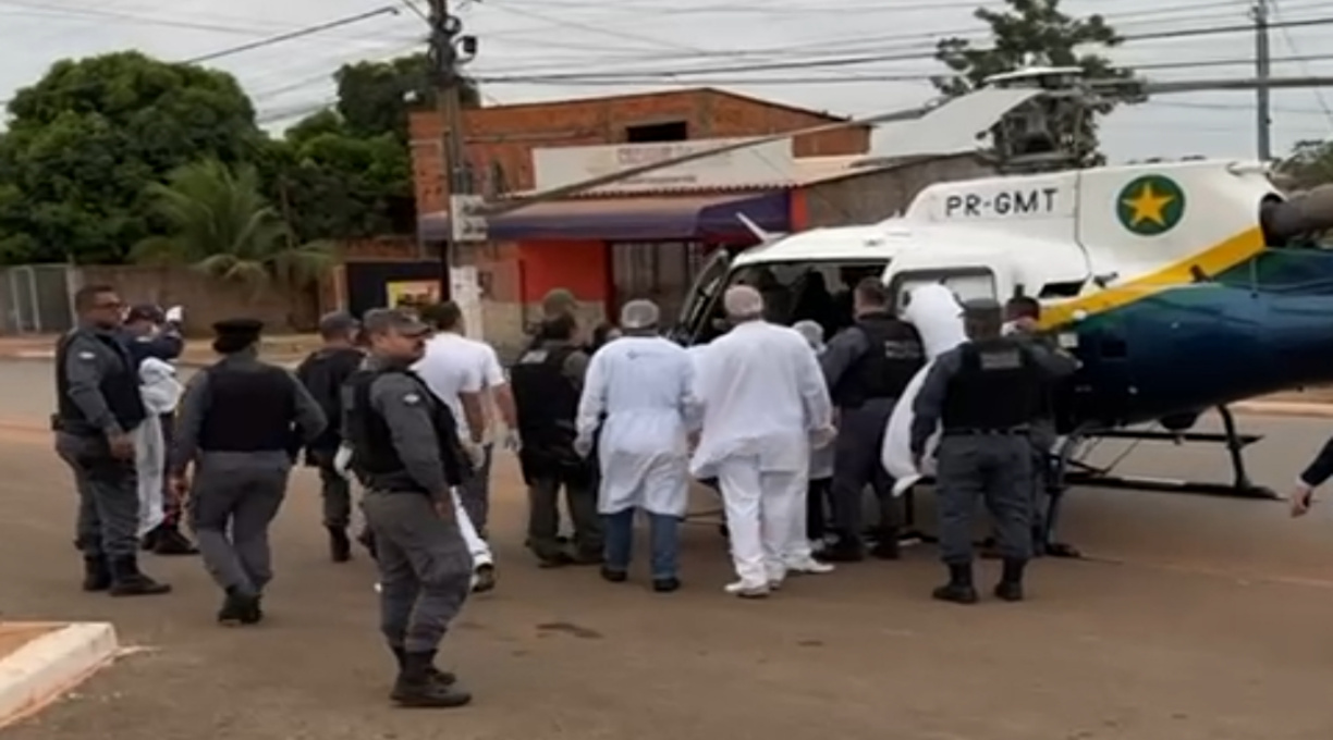 Policial militar fardado é atingido na cabeça enquanto fazia lanche em um bairro de Cuiabá. 1