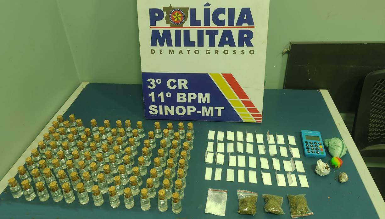 Dona de bar é presa pela Polícia Militar por tráfico de drogas em Sinop 1