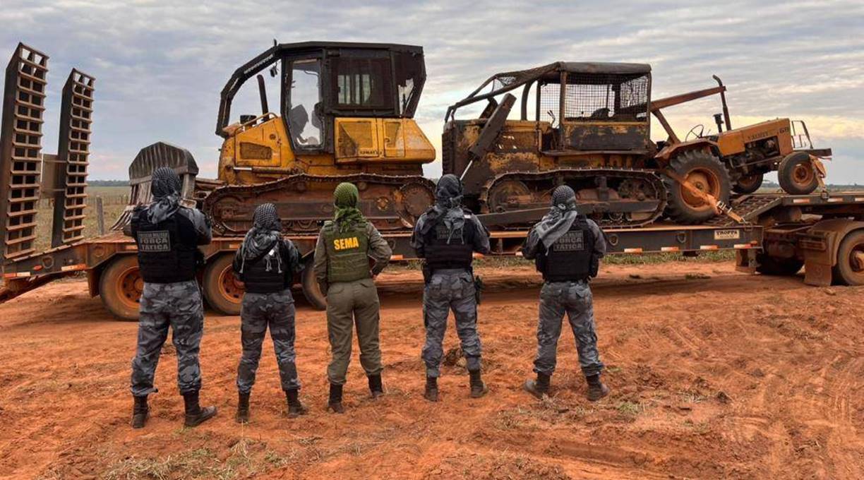 Batalhão Ambiental registra aumento de 134% em apreensões de máquinas em ações de combate a invasões de terras 1