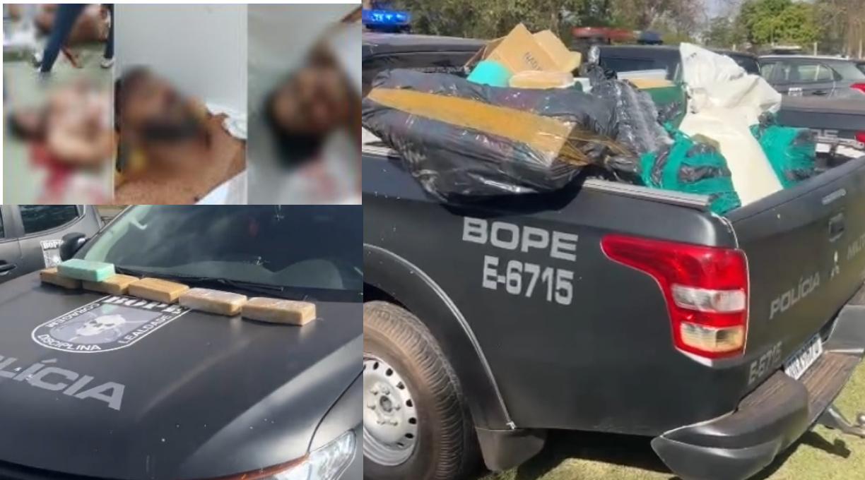 Traficantes entram em confronto com policiais do BOPE e três morrem; armas, munições e 600 kg de drogas foram apreendidos 1