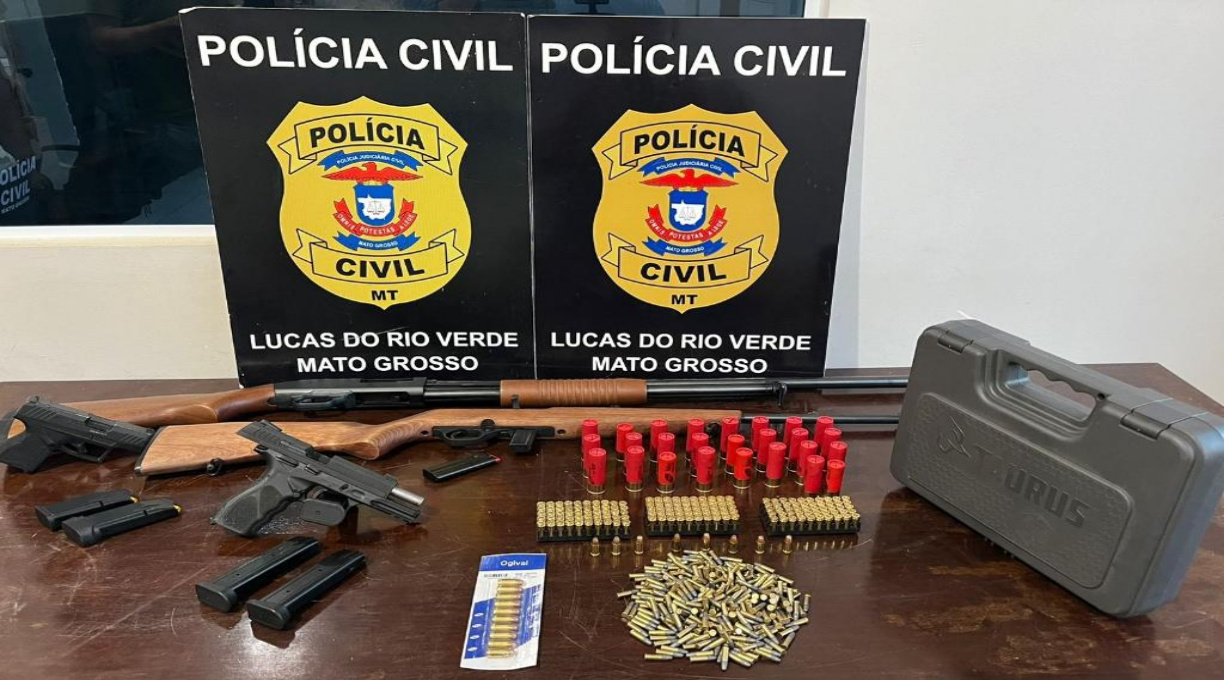 Polícia Civil apreende armas e munições de investigado por violência doméstica 1