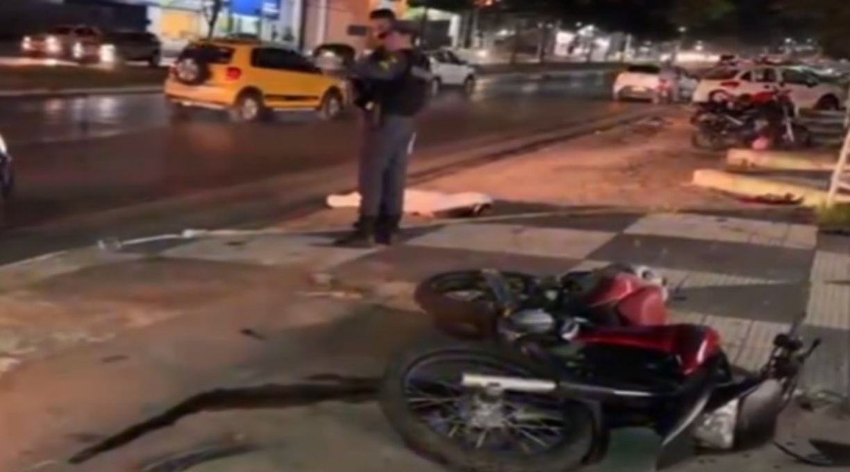 Condutor de moto morre e passageiro fica ferido em colisão na avenida do CPA em Cuiabá 1