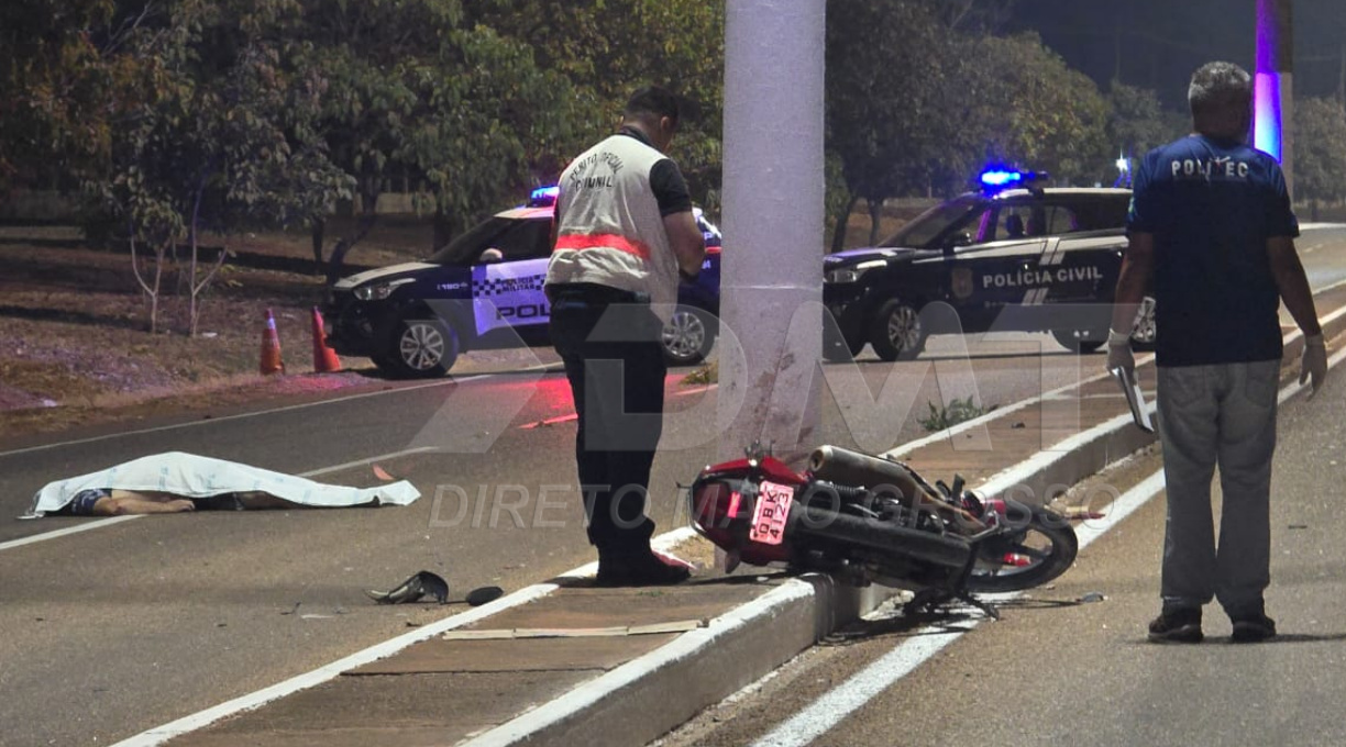 Motociclista de 34 anos morre na avenida dos Estudantes em Rondonópolis após colidir em poste 1