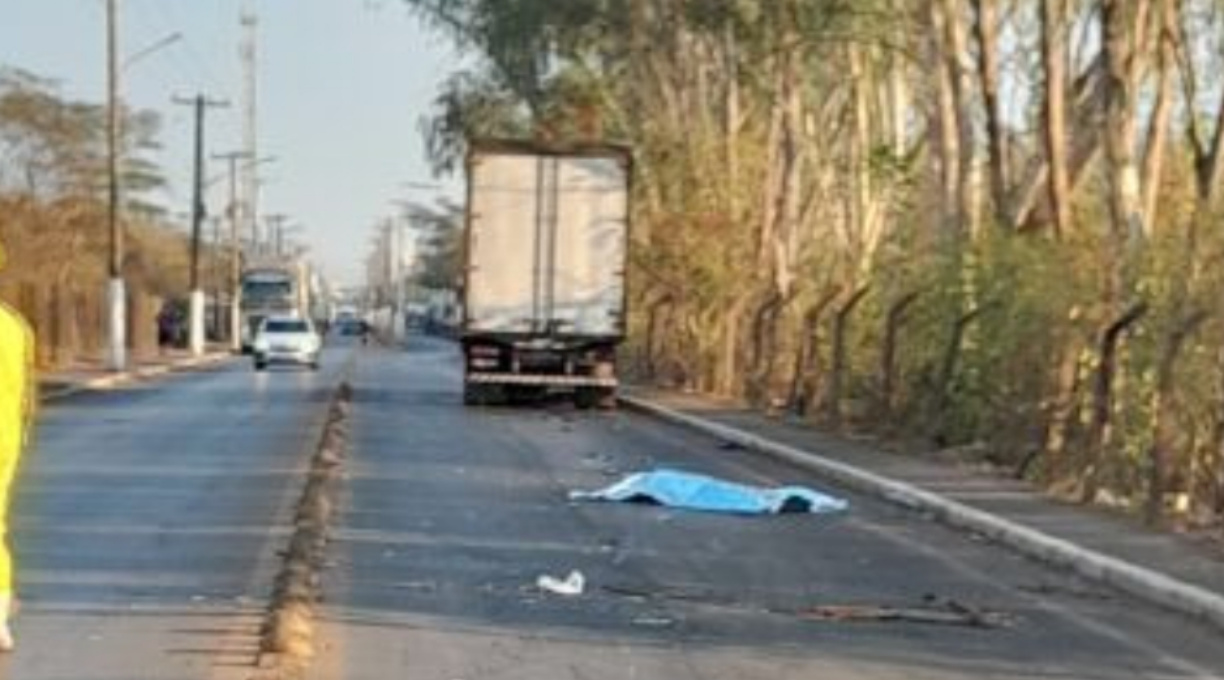 Motociclista morre ao cair da moto e ser atropelado por um caminhão em Várzea Grande 1