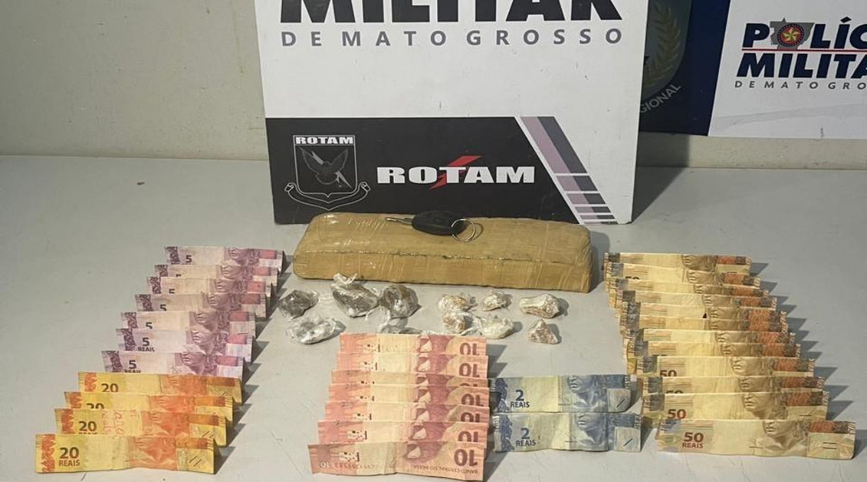 Rotam apreende tabletes de maconha, pasta base de cocaína e prende dois suspeitos por tráfico de drogas 1