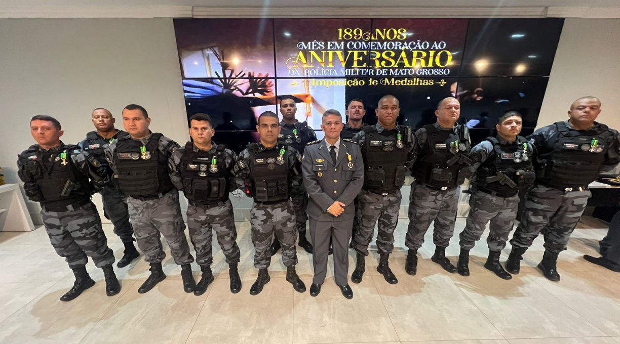 Militares da 14ª CIPM de Rondonópolis são agraciados com a Medalha Mérito Serviços Extraordinários da PMMT 1