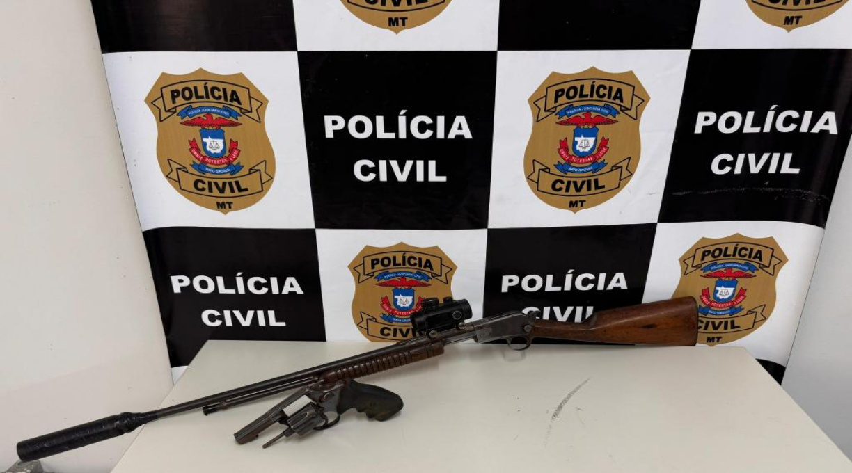 Polícia Civil localiza armas usadas por autor de duplo homicídio de Jaciara 1