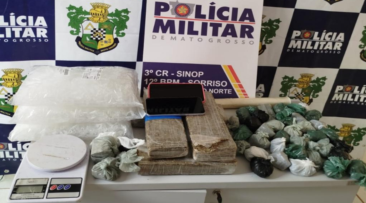 Trio é preso pela PM por associação criminosa e tráfico de drogas em Ipiranga do Norte 1