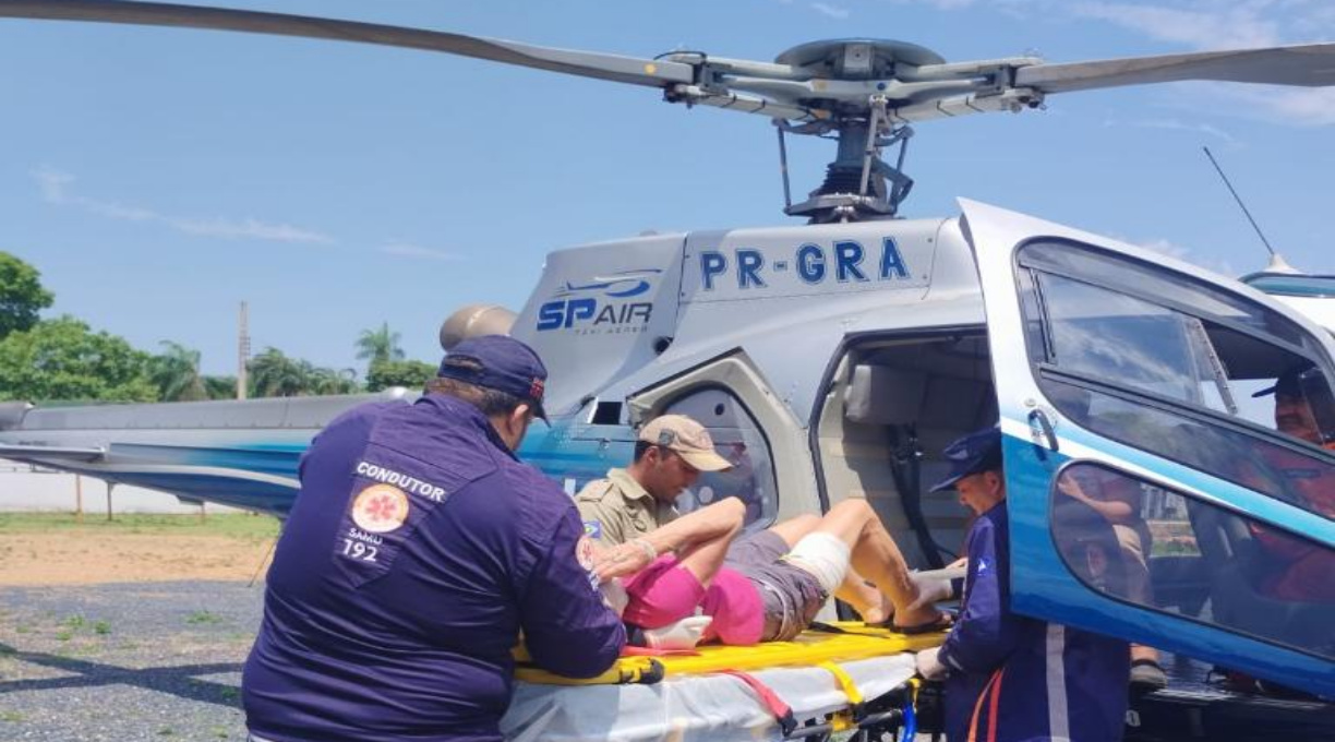 Bombeiros socorrem turista italiana que foi atacada por búfalo no Pantanal 1