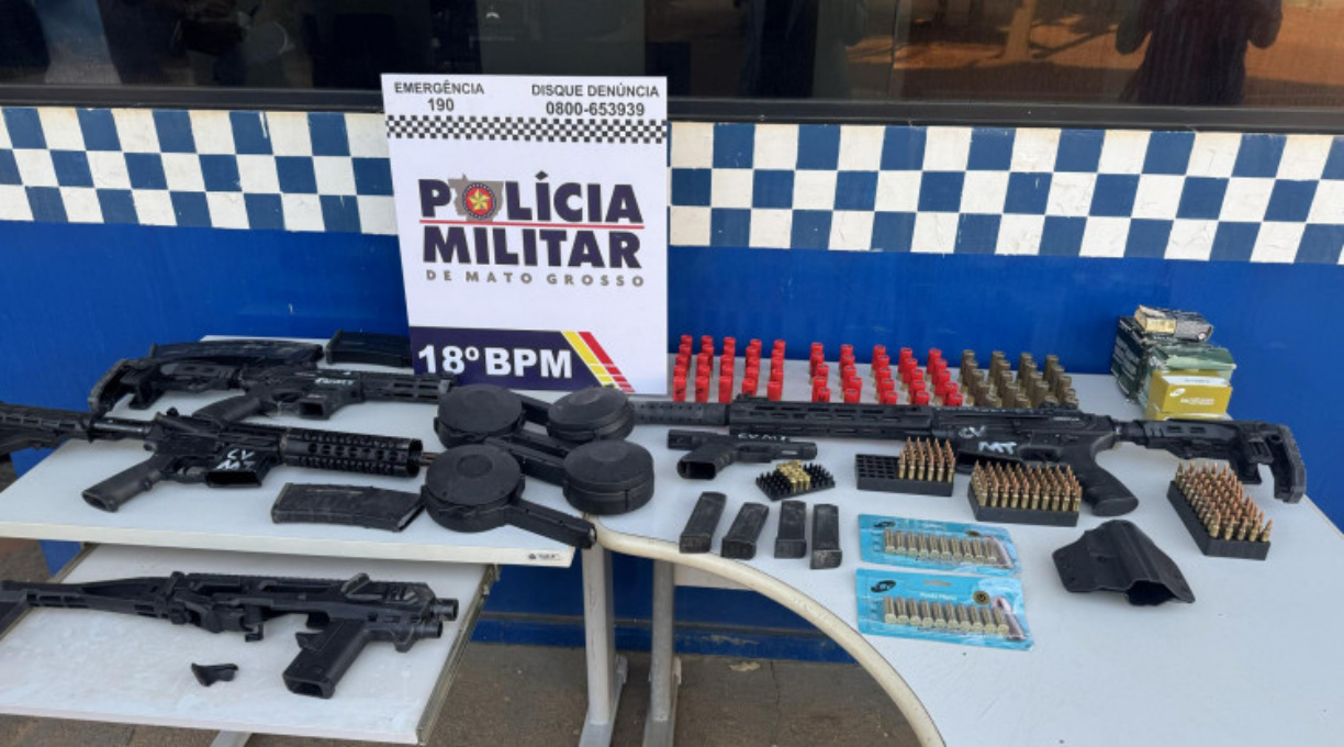 Criminoso é preso pela PM ao ser flagrado transportando armas de fogo de grosso calibre pertencentes a uma facção criminosa 1