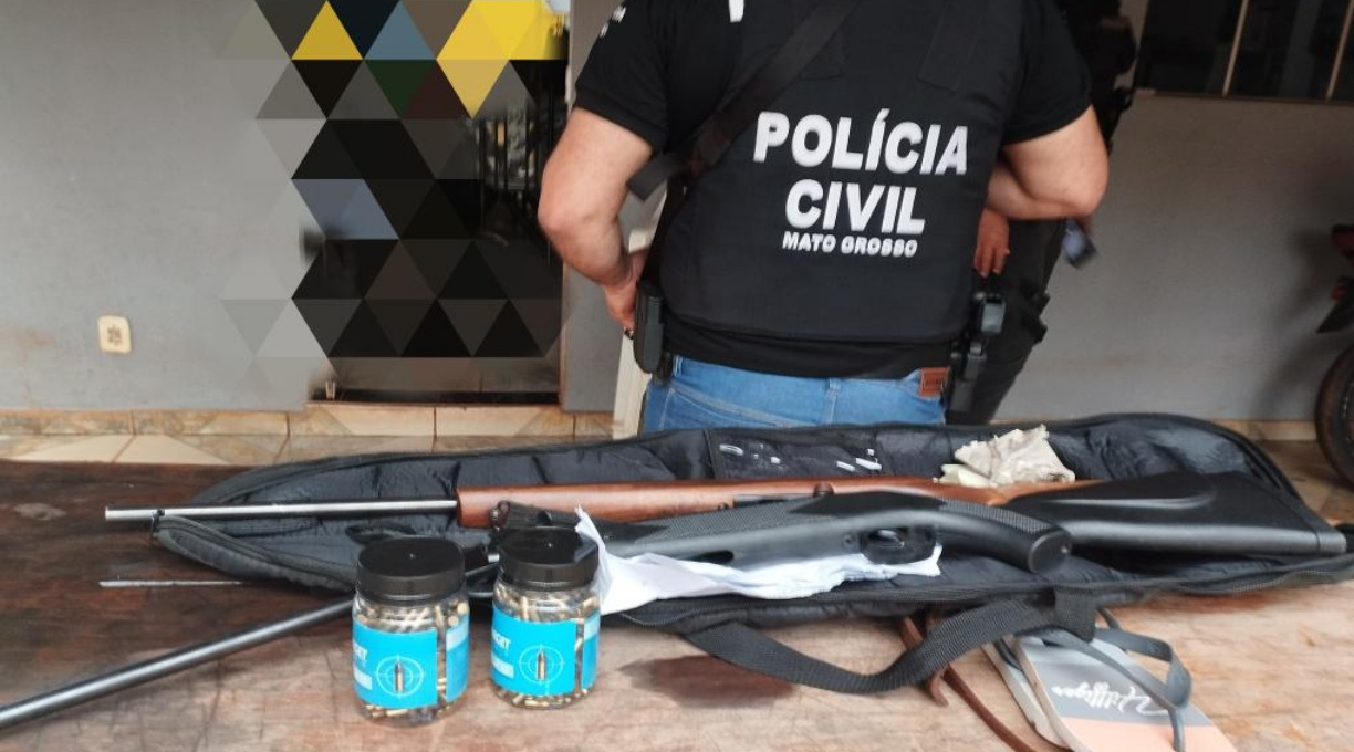 Polícia Civil apreende armas durante operação de combate a crimes patrimoniais em São José do Xingu 1