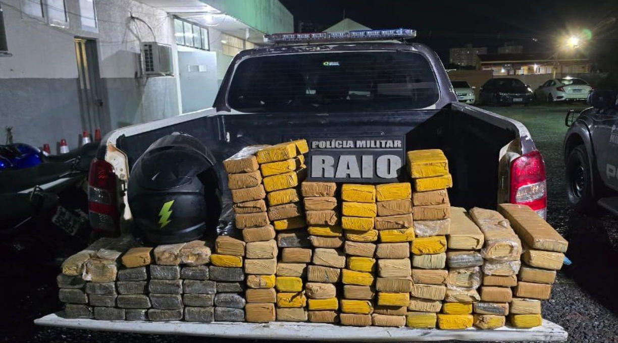 Companhia Raio apreende 110 quilos de maconha e prende homem por tráfico de drogas em Cuiabá 1