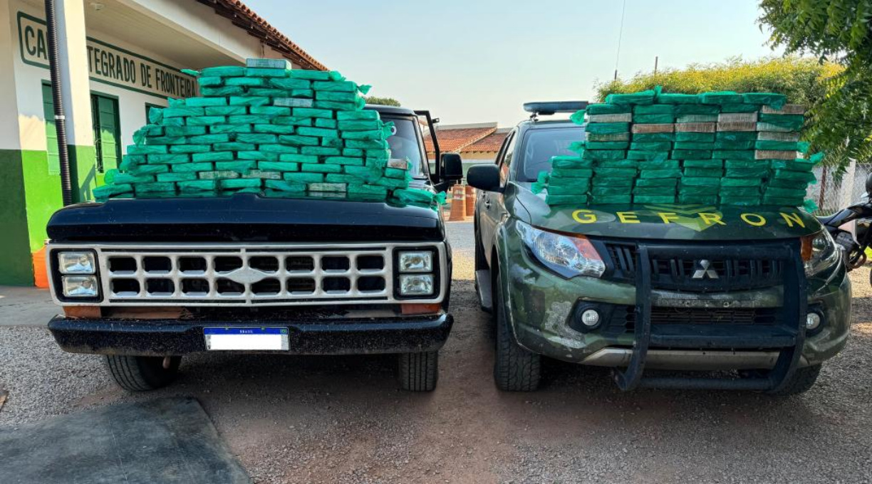 Gefron apreende 140 tabletes de pasta base de cocaína e causa prejuízo de R$ 2,5 milhões ao crime 1