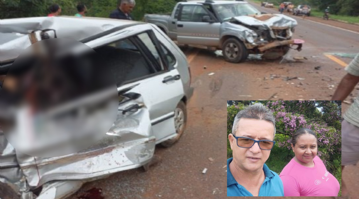 Uma colisão envolvendo um Fiat Uno e uma Chevrolet S10 deixou um homem e uma mulher mortos em Confresa 1