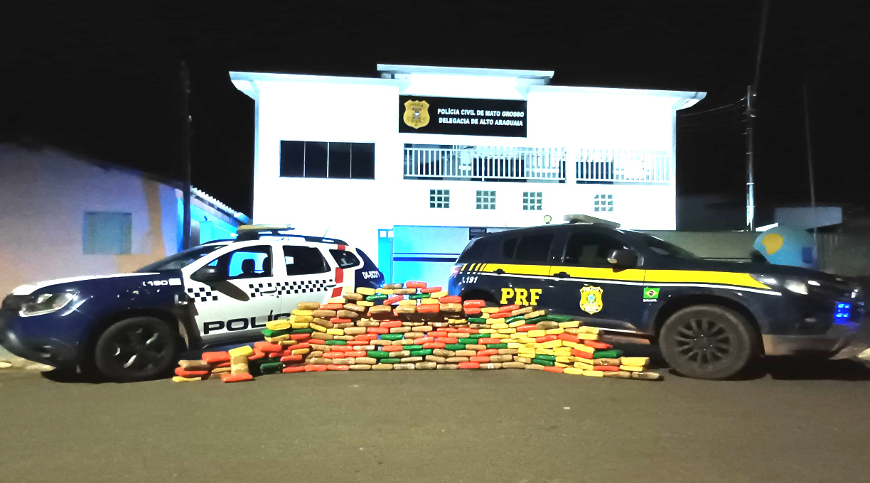 Operação conjunta entre a PRF e a PM em Alto Araguaia resultou na apreensão de mais de 200 kg de supermaconha 1