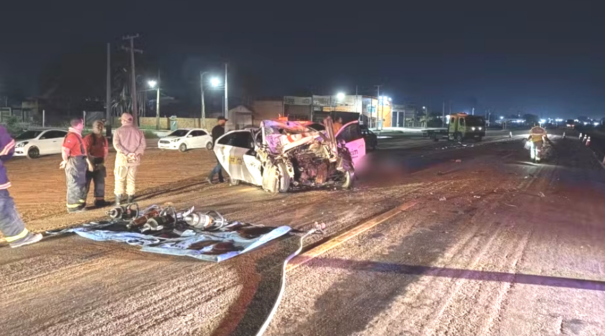 Colisão de alto impacto entre automóvel e carreta deixa quatro mortos e um ferido em Sinop 1